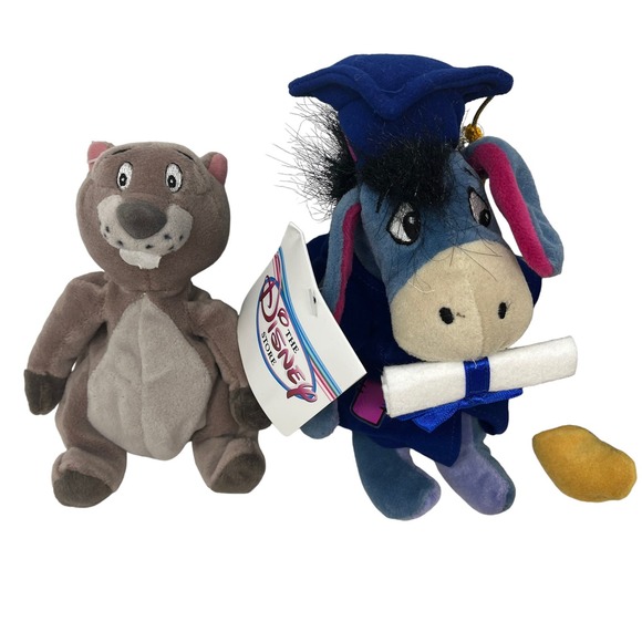 Vintage Disney Store Winnie the Pooh Bean Bag Lot of 8 Plush Stuffed Toy NWT - Picture 6 of 7